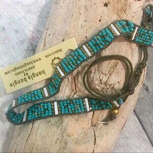 Amrita Singh turquoise beaded sliding choker